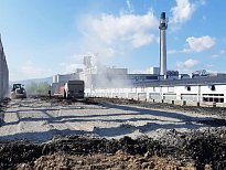 Fotografie z výstavby centrálního skladu pivovaru Radegast v Nošovicích.